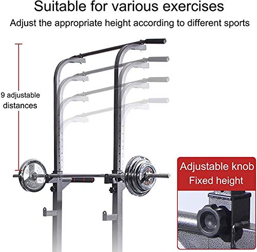 Multifuncional Hogar Estante de Barra,Estante para Sentadillas,Soporte Banco Press Fitness Rack,Entrenamiento de Fuerza,Carga Máx 250Kg