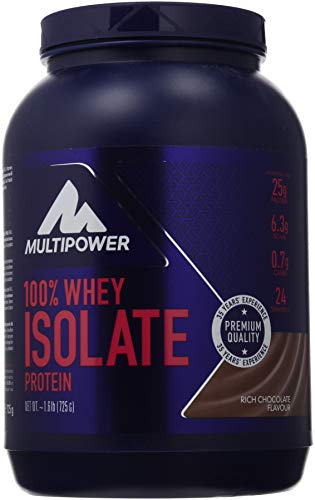 Multipower 100% Whey Isolate, Sabor Rich Chocolate - 725 gr Multipower 100% Whey Isolate, Sabor Rich Chocolate - 725 gr