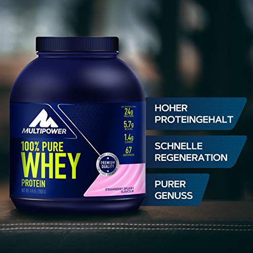 Multipower 100% Whey Protein, Sabor Strawberry Splash - 2000 gr Multipower 100% Whey Protein, Sabor Strawberry Splash - 2000 gr