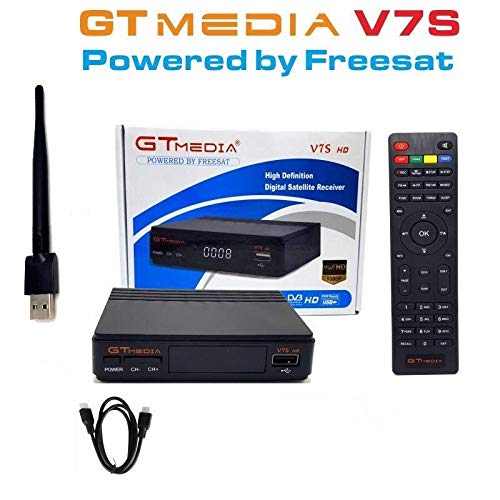 MUNDDY - GT Media V7S HD DVB-S2 Digital Receptor de TV por Satélite Decodificador Freesat V7 HD Mejora con USB WiFi Antena FTA 1080P Full HD Soporte PVR, Cccam, Newcam, Youtube..ENVIO 24H DESDE MADRID MUNDDY - GT Media V7S HD DVB-S2 Digital Receptor de TV por Satélite Decodificador Freesat V7 HD Mejora con USB WiFi Antena FTA 1080P Full HD Soporte PVR, Cccam, Newcam, Youtube..ENVIO 24H DESDE MADRID