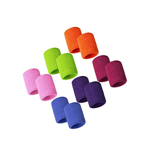 Muñequeras Deportivas 12 Piezas Pulseras Sweatband Algodón Muñequera Coloridas para Fútbol Baloncesto Running Deportes Atléticos