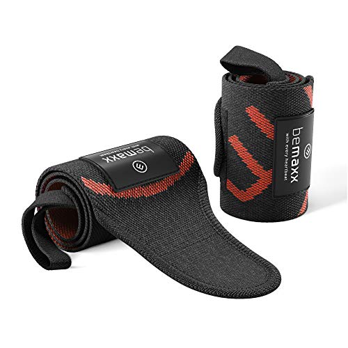 Muñequeras Deportivas Gym Profesionales - 2 Wrist Wraps Straps Resistentes para Levantar de Pesas, Talla Única Ajustable, Hombre Mujer | Halterofilia Fitness Crossfit, Entrenamiento Culturismo