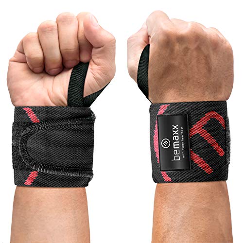 Muñequeras Deportivas Gym Profesionales - 2 Wrist Wraps Straps Resistentes para Levantar de Pesas, Talla Única Ajustable, Hombre Mujer | Halterofilia Fitness Crossfit, Entrenamiento Culturismo