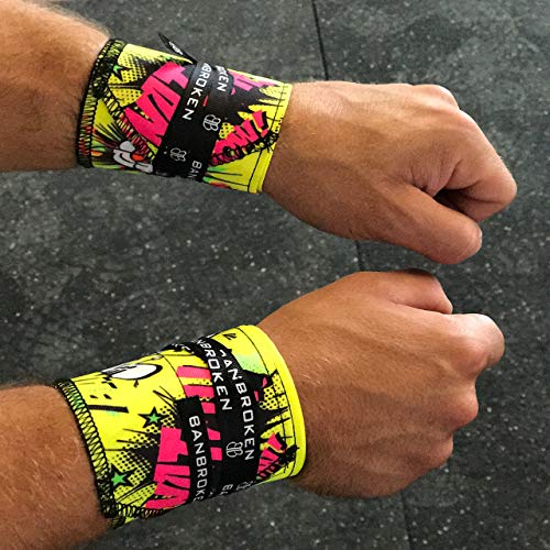 Muñequeras YELLOW FUN BANBROKEN (1 PAR) Estabilidad en muñecas para Fitness, Gimnasio, Crossfit, Calistenia, Halterofilia, Pesas - Hombre, Mujer -Talla Única (2unds) Muñequeras YELLOW FUN BANBROKEN (1 PAR) Estabilidad en muñecas para Fitness, Gimnasio, Crossfit, Calistenia, Halterofilia, Pesas - Hombre, Mujer -Talla Única (2unds)