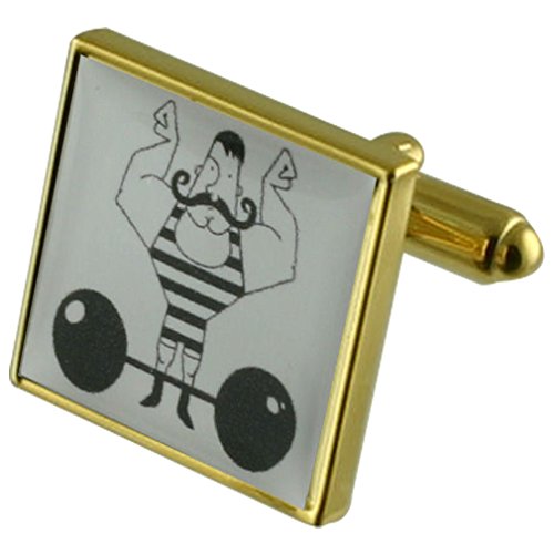 Muscle Gym Bodybuilder Gemelos de oro con una selección de bolsa de regalo Muscle Gym Bodybuilder Gemelos de oro con una selección de bolsa de regalo