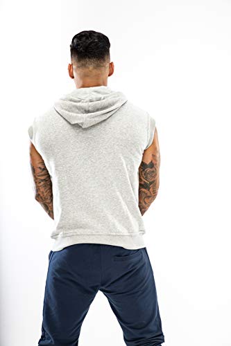 Muscle Works Gym Sudadera sin mangas con capucha MMA Boxing Gym T Shirt Men BOXE Chaleco UFC Fleece (GRIS, MEDIO) Muscle Works Gym Sudadera sin mangas con capucha MMA Boxing Gym T Shirt Men BOXE Chaleco UFC Fleece (GRIS, MEDIO)