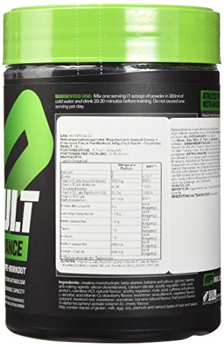 MusclePharm Suplemento de Energía de Asalto + Resistencia, Puñetazo de Frutas 340 g