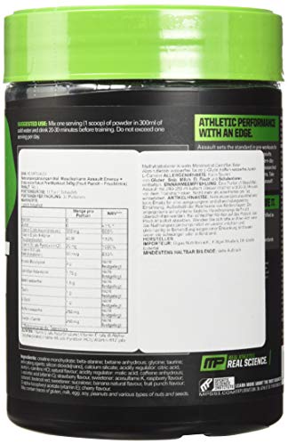 MusclePharm Suplemento de Energía de Asalto + Resistencia, Puñetazo de Frutas 340 g