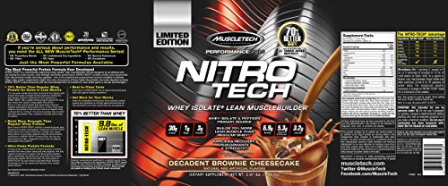 Muscletech Nitro Tech Performance Series 1,8 kg (4 lbs) - Brownie-Tarta de Queso