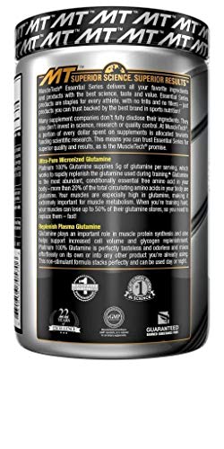 Muscletech Platinum 100 % Glutamine 60 Serv - Suplemento de glutamina, 302 gr
