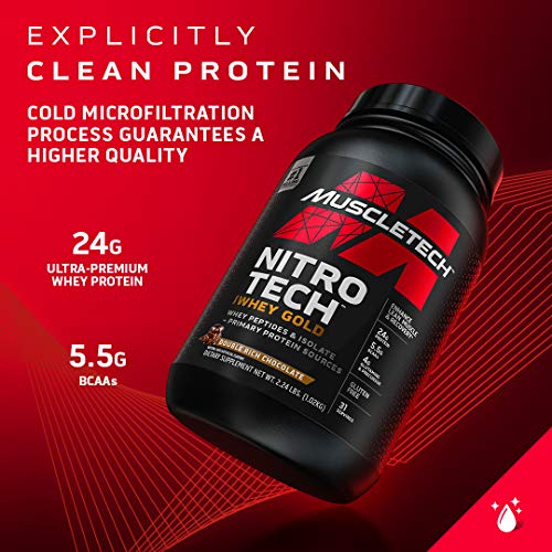 Muscletech Suplemento Dietético Proetina en Polvo "Nitro Tech 100%", sabor Crema De Vainilla Francesa - 2,51 kg