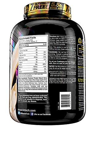 Muscletech Suplemento Dietético Proetina en Polvo "Nitro Tech 100%", sabor Crema De Vainilla Francesa - 2,51 kg