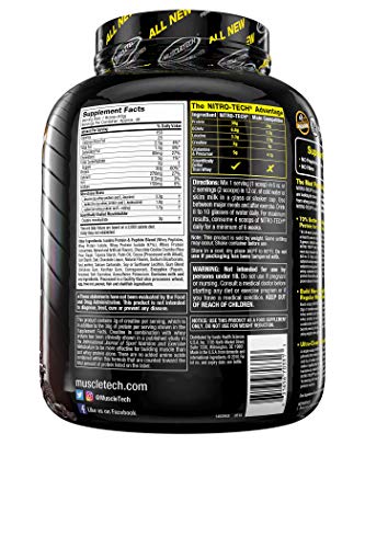 Muscletech Suplemento para Deportistas Nitro Tech Performance Series, Sabor de Cookies & Cream - 1800 gr Muscletech Suplemento para Deportistas Nitro Tech Performance Series, Sabor de Cookies & Cream - 1800 gr