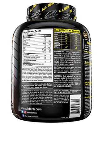 Muscletech Suplemento para Deportistas Nitro Tech Performance Series, Sabor de Cookies & Cream - 1800 gr