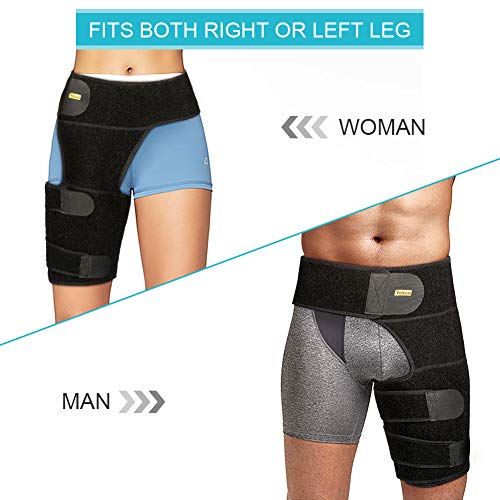 Muslera Soporte muslo, Soporte de Compresión para Cadera, Soporte para Ingle del Muslo, Manga de Compresión Muslo para Cuádriceps, Lesiones en las Articulaciones, Tensión Muscular Hombres Mujeres Muslera Soporte muslo, Soporte de Compresión para Cadera, Soporte para Ingle del Muslo, Manga de Compresión Muslo para Cuádriceps, Lesiones en las Articulaciones, Tensión Muscular Hombres Mujeres