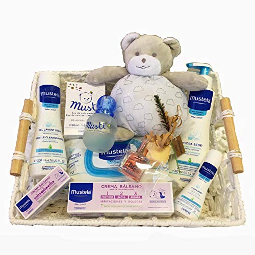 MUSTELA Cesta para regalo recien nacido