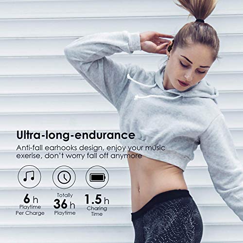 Muzili Auriculares Bluetooth Deportivos V5.0 IPX7 Impermeable Auriculares Bluetooth Inalambricos Movil 36H Tiempo de Reprodución Sonido Estéreo con Microfono Incorporado Caja de Carga Muzili Auriculares Bluetooth Deportivos V5.0 IPX7 Impermeable Auriculares Bluetooth Inalambricos Movil 36H Tiempo de Reprodución Sonido Estéreo con Microfono Incorporado Caja de Carga