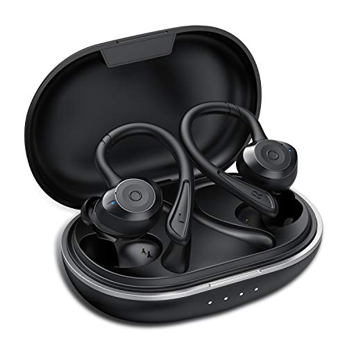 Muzili Auriculares Bluetooth Deportivos V5.0 IPX7 Impermeable Auriculares Bluetooth Inalambricos Movil 36H Tiempo de Reprodución Sonido Estéreo con Microfono Incorporado Caja de Carga