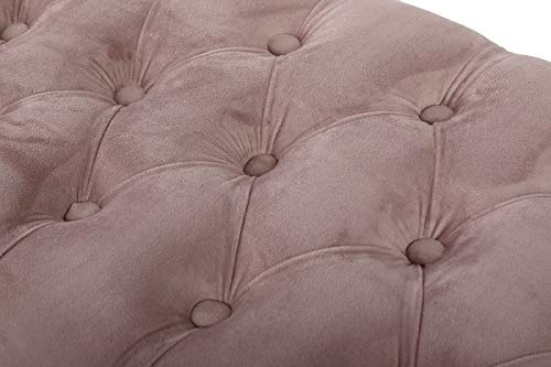 My Flair Banco Acolchado, Tela, Espuma, Madera, Morado, 100 x 42 x 40 cm My Flair Banco Acolchado, Tela, Espuma, Madera, Morado, 100 x 42 x 40 cm
