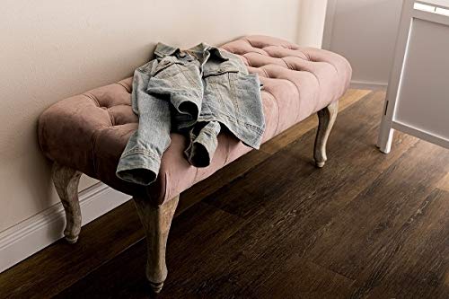 My Flair Banco Acolchado, Tela, Espuma, Madera, Morado, 100 x 42 x 40 cm My Flair Banco Acolchado, Tela, Espuma, Madera, Morado, 100 x 42 x 40 cm