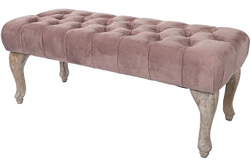 My Flair Banco Acolchado, Tela, Espuma, Madera, Morado, 100 x 42 x 40 cm My Flair Banco Acolchado, Tela, Espuma, Madera, Morado, 100 x 42 x 40 cm