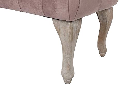 My Flair Banco Acolchado, Tela, Espuma, Madera, Morado, 100 x 42 x 40 cm My Flair Banco Acolchado, Tela, Espuma, Madera, Morado, 100 x 42 x 40 cm