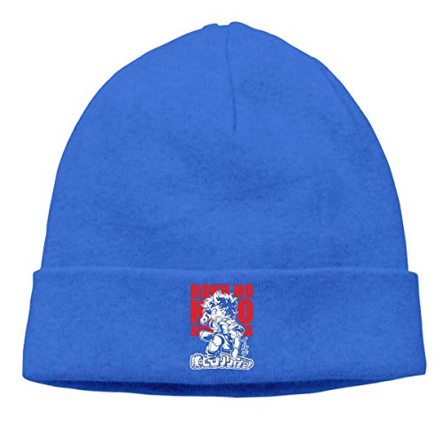 My Hero Academia Men 's Women' s Boy Girl Knit Skull Cap Adultos/Adolescentes Unisex Invierno Cálido Beanie Hat Azul