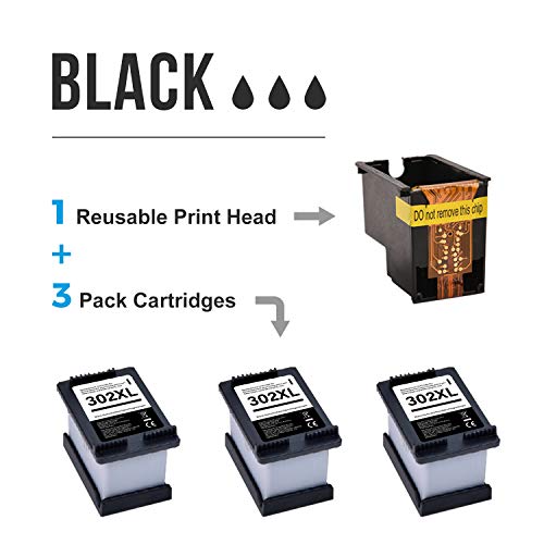 MyCartridge Compatible para Cartuchos de Impresora HP 302 XL 302XL para Impresora HP Envy 4520 4525 4527 Officejet 3830 3831 3833 4650 4654 5230 Deskjet 1110 3630 3636 3639 Eco Cartucho (3 Negro) MyCartridge Compatible para Cartuchos de Impresora HP 302 XL 302XL para Impresora HP Envy 4520 4525 4527 Officejet 3830 3831 3833 4650 4654 5230 Deskjet 1110 3630 3636 3639 Eco Cartucho (3 Negro)