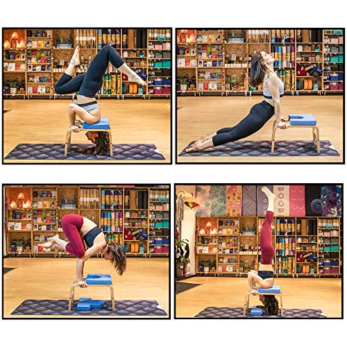 Myga RY1056 Taburete de yoga para la cabeza – Banco deportes de yoga, banco de inversión – Ayuda para yoga, ejercicio, Azul Myga RY1056 Taburete de yoga para la cabeza – Banco deportes de yoga, banco de inversión – Ayuda para yoga, ejercicio, Azul