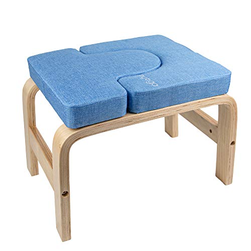 Myga RY1056 Taburete de yoga para la cabeza – Banco deportes de yoga, banco de inversión – Ayuda para yoga, ejercicio, Azul Myga RY1056 Taburete de yoga para la cabeza – Banco deportes de yoga, banco de inversión – Ayuda para yoga, ejercicio, Azul