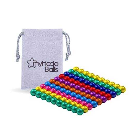 myHodo Bolitas Magnéticas de Colores (100 Magneto), Bolas Magnéticas, Idea de Regalo Antiestrés, Bolas de Iman, Magnetic Balls, Imanes Pequeños para aliviar el Estrés (Colorido)