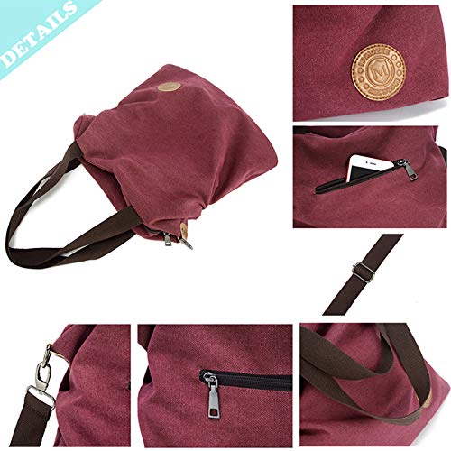 Myhozee Bolsos de Mujer,Bolso Bandolera Mujer Bolso Lona de Hombro Bolso Tote Bolso Shopper Bolso de Mano para Multifuncional - Gris Myhozee Bolsos de Mujer,Bolso Bandolera Mujer Bolso Lona de Hombro Bolso Tote Bolso Shopper Bolso de Mano para Multifuncional - Gris