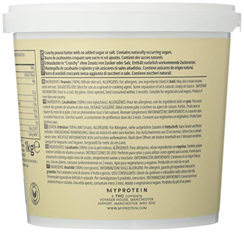 MyProtein Natural Peanut Butter (1000G) 1000 g MyProtein Natural Peanut Butter (1000G) 1000 g