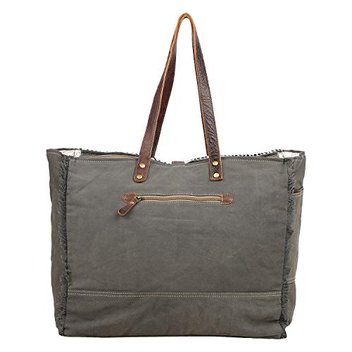 Myra Bag S-1553 - Bolsa de viaje elíptica (lona y piel)