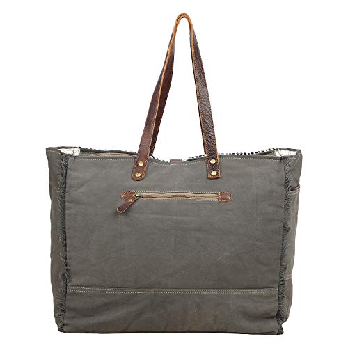 Myra Bag S-1553 - Bolsa de viaje elíptica (lona y piel) Myra Bag S-1553 - Bolsa de viaje elíptica (lona y piel)