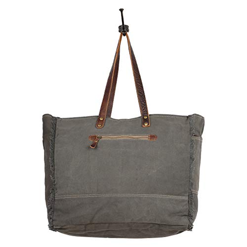 Myra Bag S-1553 - Bolsa de viaje elíptica (lona y piel)