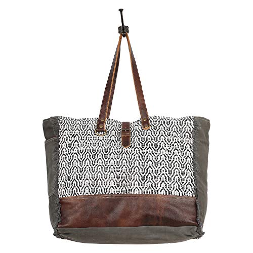 Myra Bag S-1553 - Bolsa de viaje elíptica (lona y piel) Myra Bag S-1553 - Bolsa de viaje elíptica (lona y piel)