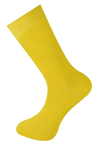 Mysocks Calcetines de color liso para hombres y mujeres amarillo