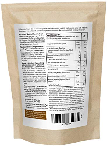 MySuperFoods Semillas de Chía Orgánicas 1kg, Fuente Natural de Omega-3 y Proteína MySuperFoods Semillas de Chía Orgánicas 1kg, Fuente Natural de Omega-3 y Proteína