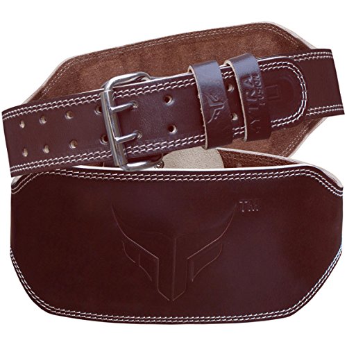 Mytra Fusion 6 inch Leather Power lifting and Weight Lifting Belt