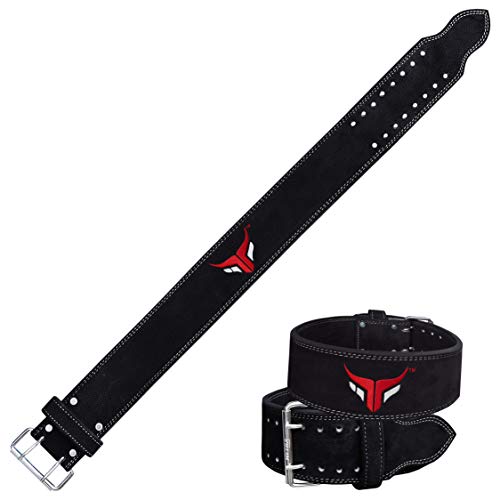 Mytra Fusion Power Weight Lifting Belt L4 Weight Training Leather Belt Power Belts for Squats Workout (Black, Medium)
