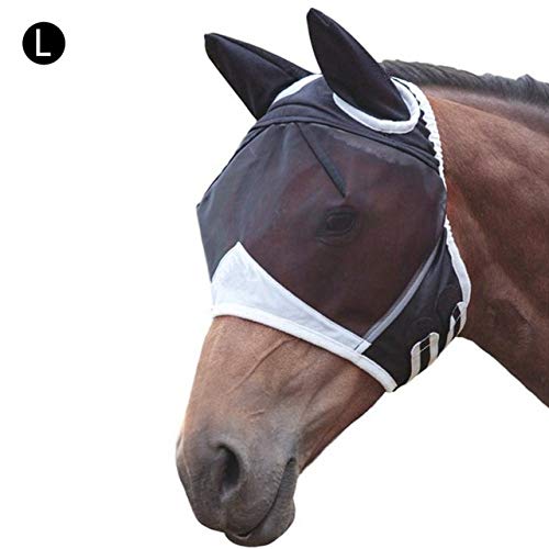 MYYXGS Red Anti Mosquitos para Caballos Cómoda Red Transpirable para la Cabeza del Caballo con Mosca Anti-Mosquitos Tipo mosquitera Ajustable y cómoda y Transpirable MYYXGS Red Anti Mosquitos para Caballos Cómoda Red Transpirable para la Cabeza del Caballo con Mosca Anti-Mosquitos Tipo mosquitera Ajustable y cómoda y Transpirable