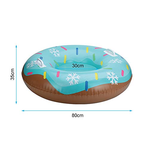 N \ A Trineo de Nieve Inflable con Tubo de Nieve, Tubo de Nieve Resistente para niños y Adultos, Tubos de Nieve de PVC de 0,6 mm súper Gruesos, Flotador Inflable para Trineo de Invierno al Aire Libre