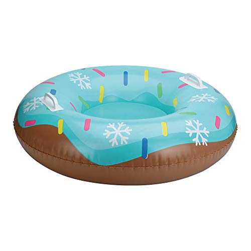 N \ A Trineo de Nieve Inflable con Tubo de Nieve, Tubo de Nieve Resistente para niños y Adultos, Tubos de Nieve de PVC de 0,6 mm súper Gruesos, Flotador Inflable para Trineo de Invierno al Aire Libre