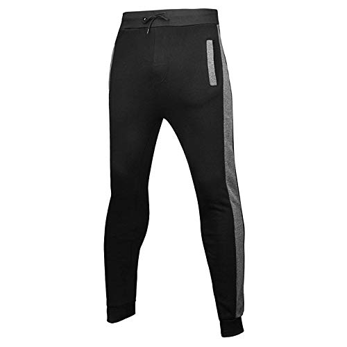 N/ Chándal con Capucha para Hombre, Sudaderas con Cremallera Completa, Contraste de Cordel, Hombres Sudadera con Capucha y Pantalones Deportivos Forro Polar Cepillado, para Correr, Gimnasio, Jogging