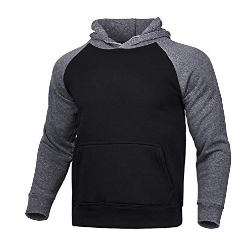 N/ Chándal con Capucha para Hombre, Sudaderas con Cremallera Completa, Contraste de Cordel, Hombres Sudadera con Capucha y Pantalones Deportivos Forro Polar Cepillado, para Correr, Gimnasio, Jogging