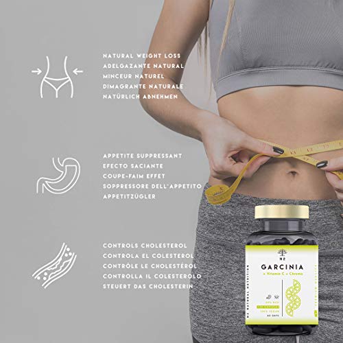 N2 Natural Nutrition Garcinia Cambogia Vitamina C-Cromo. Quemagrasas Natural Termogénico Inhibidor del apetito Adelgazante Metaboliza grasas-1150mg HCA 60% Certificado Vegano CE 120 Capsulas Vegetales N2 Natural Nutrition Garcinia Cambogia Vitamina C-Cromo. Quemagrasas Natural Termogénico Inhibidor del apetito Adelgazante Metaboliza grasas-1150mg HCA 60% Certificado Vegano CE 120 Capsulas Vegetales