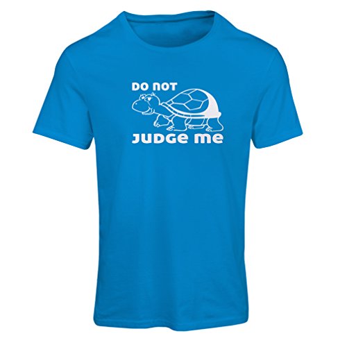 N4318F Camiseta Mujer No me juzgues (X-Large Azul Blanco)