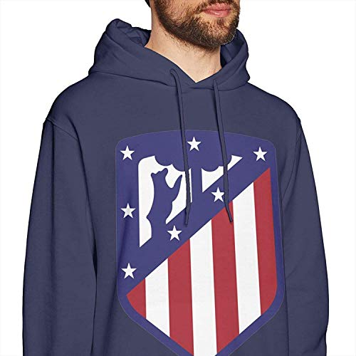 "NA" Atle-Tico Mad-rid Football Club - Sudadera con capucha para hombre (manga larga) azul marino XXL