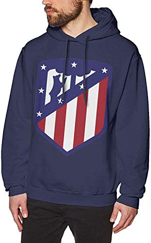 "NA" Atle-Tico Mad-rid Football Club - Sudadera con capucha para hombre (manga larga) azul marino XXL